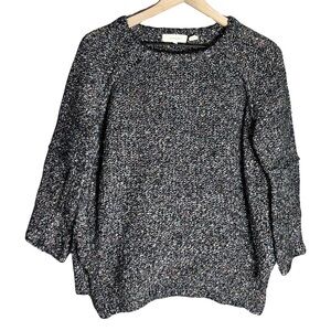 Inhabit Multi-Colored Wool Blend Long Sleeve Sweater - Size M